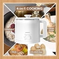 thumbnail image 7 of MOOSUM Mini Electric Hot Pot, Fast Cooker for Ramen/Soup, Stainless Steel with Over-heating Protection, Perfect for Student & Single, 1.5L, 7 of 7