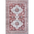 thumbnail image 5 of nuLOOM Norma SpinClean Machine Washable Traditional Medallion Area Rug, 5' x 8', Norma Brick, 5 of 7