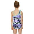 thumbnail image 4 of Girls Swimsuit Green Ruffled Off-Shoulder Coconut Print Swimwear Purple One Piece Swimsuit for Girls, 4 of 4