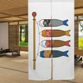 thumbnail image 4 of Japanese Noren Doorway Curtain Japanese Traditional Doorway Curtain Tapestry Fish Pattern Window Treatment for Hanging Room Divider Kitchen Decor,28.3"x39.3", 4 of 6