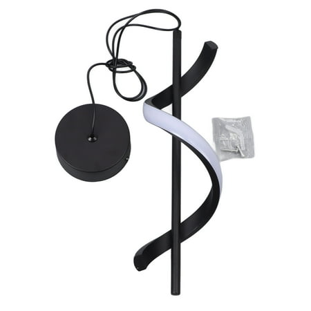 

2024 Spiral LED Pendant Light Black Glareless Bright Eyes Protection LED Hanging Lamp for Living Room Cafe Family 85265V Warm Light