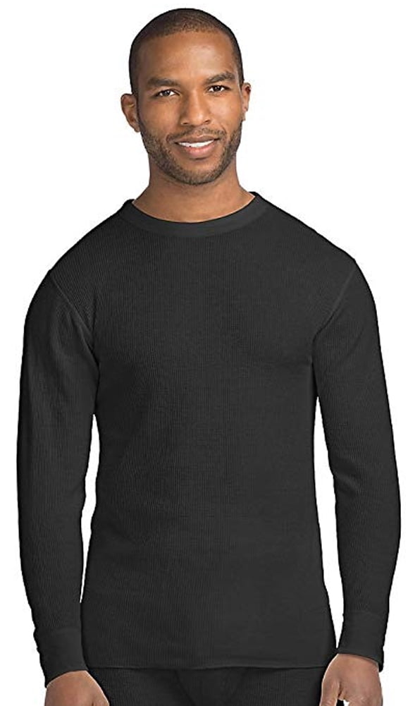 Men's Tall Size Thermal Crew Neck Shirt 