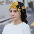 thumbnail image 3 of Visland Unsiex Fall Winter Hat Hip Hop Colorful Letter Print Soft Elastic Anti-slip Regular Fit Dual Use Windproof Ponytail Hole Cycling Neck Warp Neck Warmer, 3 of 7