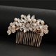 thumbnail image 2 of Nvzi Horquillas para el pelo de boda con flores para novias, peinetas con perlas de cristal, pinzas para el pelo, accesorios para el pelo de boda dorados, joyas -, 2 of 4