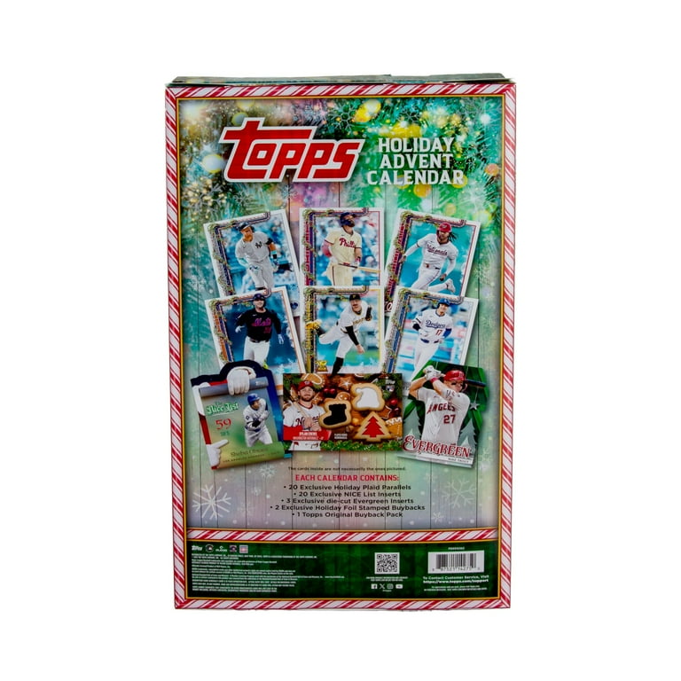 25 TOPPS HOLIDAY BASEBALL ADVENT CALENDAR - Walmart.com