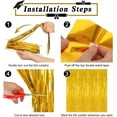 thumbnail image 4 of WarmHaven 4 Pack 2025 Graduation Party Decorations, 3.28 x 7.05 Feet Gold Grad Curtains, Metallic Gold Backdrop Curtain Class of 2025 Backdrop Party Streamer, Congrad Backdrop Grad Decor 2025, 4 of 14