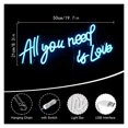 thumbnail image 4 of All You Need Is Love Letrero De Neón Para Decoración De Pared Luz Propuesta De Boda Confesión Fiesta En Casa Lámpara De Habitación Romántica 50cm×21cm, 4 of 7