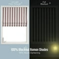 thumbnail image 4 of Yarn Dyed Cordless 100% Blackout Roman Shades, 4 of 5
