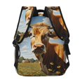 thumbnail image 4 of Disketp Daisy Flower Field Cow Mochila Estampada para Hombre y Mujer – Mochila Ligera Clásica con Múltiples Bolsillos para Universidad, Trabajo y Viajes-One Size, 4 of 5
