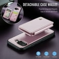 thumbnail image 6 of Decase for Google Pixel 9A Case (6.3") 2025, PU Leather Magnetic Phone Case with Removable Magnetic Wallet Purse, Compatible with Mag Safe, Lightweight Protective Slim Thin Cover,Pink, 6 of 11