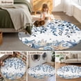 thumbnail image 5 of Round Rugs 3Ft, Blue Coastal Starfish Round Area Rug Washable Indoor Throw Carpet, Beach Nautical Shell Eucalyptus Summer Small Non Slip Circle Rug for Bedroom Living Room Home Decor Aesthetic, 5 of 8