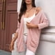 thumbnail image 5 of Suéter de Punto con Capucha y Mangas Largas Abiertas para Mujer 2025, Prenda Exterior Tipo Cárdigan Rosa XL, 5 of 10