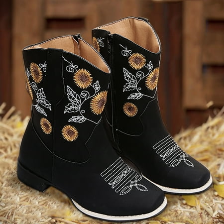

Aayomet Boots For Women，Brown Boots For Women Size Ankle Embroidered Fashion Toe Heel Style Boots Large Ethnic women s Boots For Women
