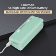 thumbnail image 2 of Mini Scelleuse de Sacs, Chargeur USB pour Croustilles, Scelleuse Thermique, Scelleuse et Coupe-Peluche Verte, 2 of 7