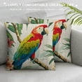 thumbnail image 3 of Fenyluxe  Tropical Birds Toucan Throw Pillow Covers Parrots Flowers Leaves Outdoor Decorative Pillows Cushion Cases for Couch Sofa Bed Home Decor 18x18in, 3 of 5