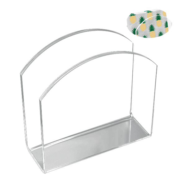 Crystal Clear Acrylic Napkin Holders For Tables,Napkin Holder Stand Tabletop Freestanding Tissue Box Dispenser - Transparent