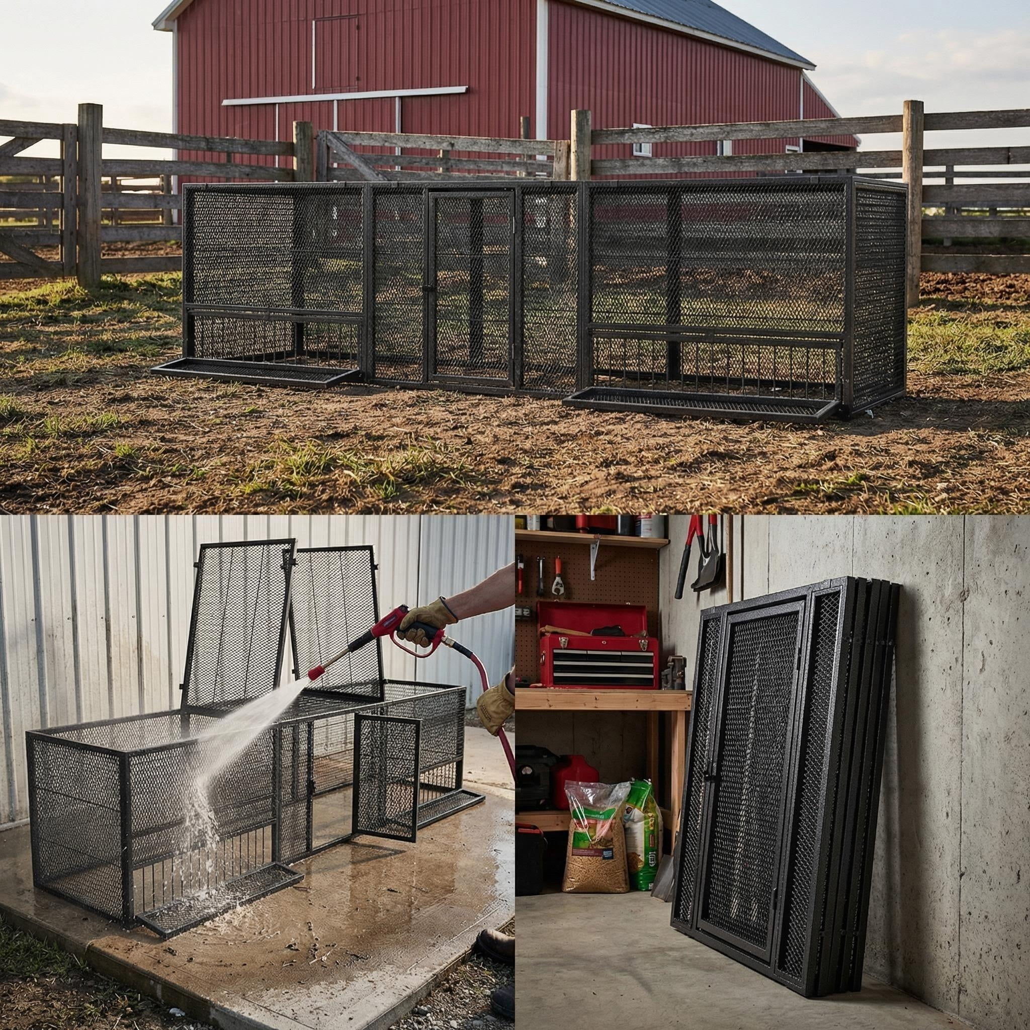 83" Thickened Chicken Coop Durable Pigeon Cage Outdoor Use Comfortable Poultry Cage For Home Breeding With Strong Load-Bearing Chicken Duck Goose Breeding