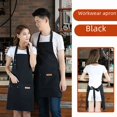 thumbnail image 2 of Customizable Waterproof Work Apron with 3 Buckles - Korean-StyleApron for Cafés, Bakeries, Nail Salons & Restaurants - Easy-Clean, Comfortable Logo-Printed Uniform Wear, 2 of 5