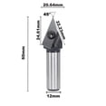 thumbnail image 1 of Chamfering 45 Degree V-Shaped Router Bit Woodworking Engraving Milling Cutter, 1 of 9