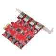 thumbnail image 1 of PCI Express To USB Expansion Card, 4 Ports USB 3.0 PCIE Expansion Card PCIE X1 PCB 5Gbps Support Hot Swap  For VR Systems For  Server, 1 of 8
