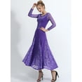 thumbnail image 3 of Long Lace New Style International Standard Waltz Ballroom Dance Dresses, 3 of 4