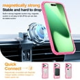 thumbnail image 2 of for iPhone 17 Pro Max Magnetic Case, [Military Grade Drop Protection] Fashionable Color Triple-Layers Shockproof Protective Rugged Phone Cover Support Wireless Charging for iPhone 17 Pro Max, Hotpink, 2 of 6