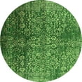 thumbnail image 1 of Ahgly Company Indoor Round Oriental Green Industrial Area Rugs, 5' Round, 1 of 4