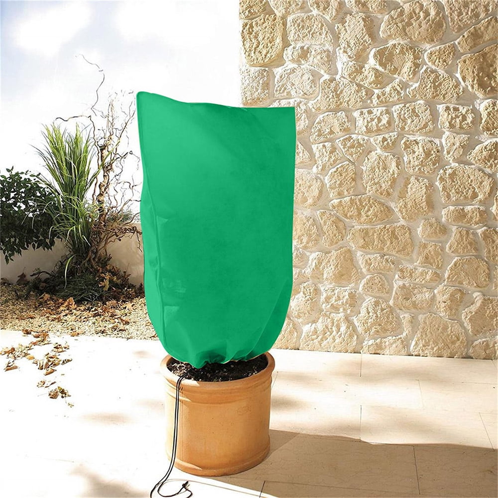 UniEco Drawstring Plant Covers Freeze Protection 0.95 Oz Frost Warm Worth Frost Blanket for Cold Weather,192x180 