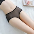 thumbnail image 5 of Gibobby Calzoncillos de encaje para mujer sexys Malla Sexy Ladies Bragas Cintura Ahueca hacia fuera Tamaño grande Hip Lift Ladies Briefs(Negro,M), 5 of 5