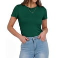 thumbnail image 4 of Fantaslook Slim Fit Tops for Women Short Sleeve Crew Neck Shirts Stretch Basic Casual T Shirts, 4 of 7
