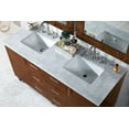 thumbnail image 6 of James Martin Vanities Metropolitan 60" Silver Oak Double Vanity w/ 3 CM Carrara Marble Top, 6 of 7