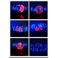 Dual Axis Spherical Rotating LED Kit Color Clock Display Remote Control