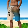 thumbnail image 2 of CHENge Swim Trunks with Compression Liner Slim Fit Hawaiian Print Quick-Dry Spring Break Swim Trunks with Soft Mesh Lining Upf 50+ Sun Protection Swimwear Bathing Suits, 2 of 5