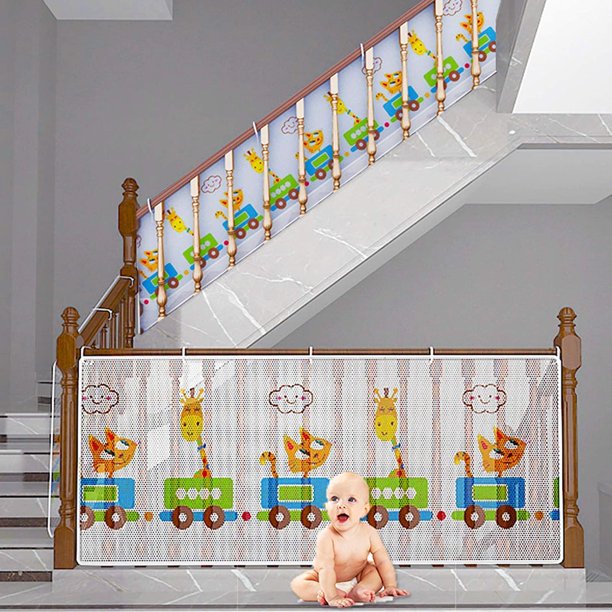 Red de protección para escaleras (animales), Red de seguridad de 3 metros, Red de protección para escaleras para balcones, Red para escaleras de barandilla, Red para escaleras, Red de protección