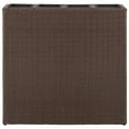 thumbnail image 4 of vidaXL Planter Patio Outdoor Flower Box with Removable Inner Pots Poly Rattan, 4 of 19