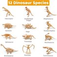 thumbnail image 2 of 12 figuras de juguete de esqueletos fósiles de dinosaurios, minifiguras de dinosaurios para niños pequeños, adornos para tartas de huesos de dinosaurio, regalo ideal para niños y niñas de 3, 4, 5 y 6, 2 of 5