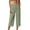 Bronze, variant on Ahdbta Capri Pants for Women High Waisted Stretchy Pull On Dress Pants Loose Straight Leg Business Work Crop Salcks Trousers