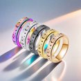 thumbnail image 4 of DESIGNICE Fidget Ring,Curved Design Fidget Rings for Women,Oxidation-Resistant Coating Spinner Ring,Rosegold Plated, 4 of 4