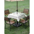 thumbnail image 4 of Outdoor Tablecloth with Umbrella Hole for Patio/Picnic/Party/Camping, Eucalyptus Leaf Sage Green Waterproof Table Cloth Square Cover Washable, Spring Weeping Leaves Botanical (60"x 60"), 4 of 8