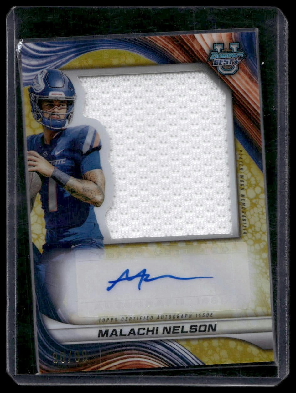 2024 Bowman University Best Malachi Nelson #PJA-MN Prospect Jumbo Relic Autographs Second Honor Roll SN,MEM,AU