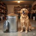 thumbnail image 6 of 31 Gallon Galvanized Steel Trash Can with Lid - Heavy Duty Outdoor Metal Garbage Bin for Pet Food, Seed & Charcoal Storage - Rodent Proof, Weather Resistant & Rust Free, 6 of 8