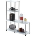 thumbnail image 3 of Pemberly Row Four-Tier "L" Bookshelf in White Wood Finish, 3 of 3