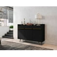 thumbnail image 2 of Manhattan Comfort Bradley 4 Shelves Wood Buffet Stand in Black, 2 of 3