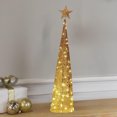 thumbnail image 6 of MXTPOV Luminous Christmas Tree with Star Topper, Golden Christmas Tree with String Lights, Iron Skeleton Xmas Tree, Vintage Christmas Decorations, 20inch, 6 of 6