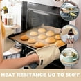 thumbnail image 4 of Domaci Silicone Pot Holders Set of 2, Heat Resistant Oven Mitts with Pockets Non Slip Grip, Large Trivets for Kitchen Cooking Baking, 9.8x7.6, Milkshake, 4 of 6