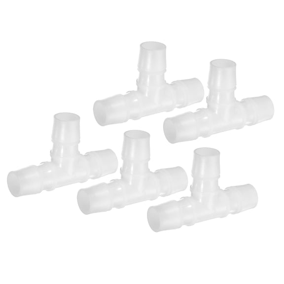 Uxcell Tee Hose Barb Fitting, Equal T Shaped 3 Way Joint Splicer Mender Adapter Union Barbed Split 5