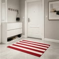 thumbnail image 5 of Diceymbol Red White Striped Cotton Woven Rug Reversible Mat for Kitchen Entryway Patio Farmhouse Decor 32x20 Inch, 5 of 8