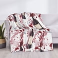 thumbnail image 4 of Throw Blanket for Couch - Watercolor Wine Soft Comfy Lightweight Cozy Warm Throw Blanket, Fuzzy Plush Flannel Blanket & Throws for Sofa and Bed All Season, 4 of 8