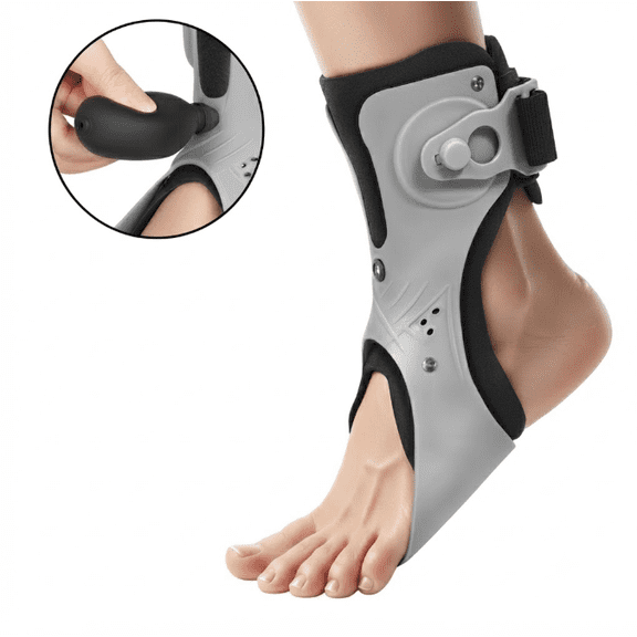 Adjustable Foot Drop Orthosis Support Brace with Air Cushion, Lightweight Stabilizing Wrap for Foot Drop and Walking Stability, Fits Inside Shoes