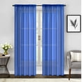 thumbnail image 1 of Empire 2 Piece Sheer Voile Window Curtains Drapes Set 84" Long Rod Pocket, 1 of 1